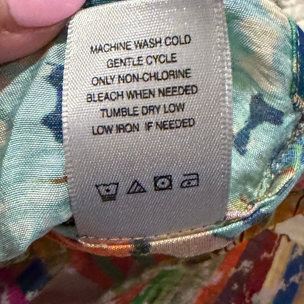 NEW John Mark Patchwork Floral Geometric Ruched S… - image 8